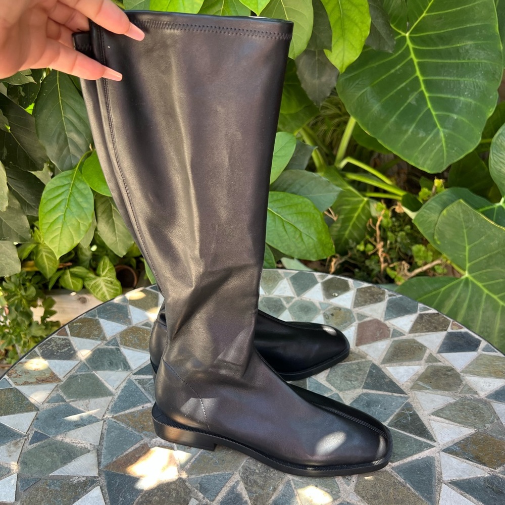 Charles & Keith 37 Black moto Boots